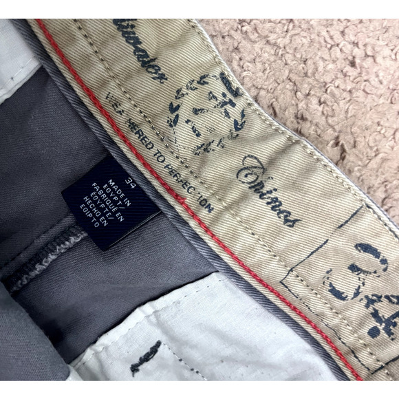 Men's Salmon Saltwater Chino Izod Shorts 34 - Picture 4 of 4